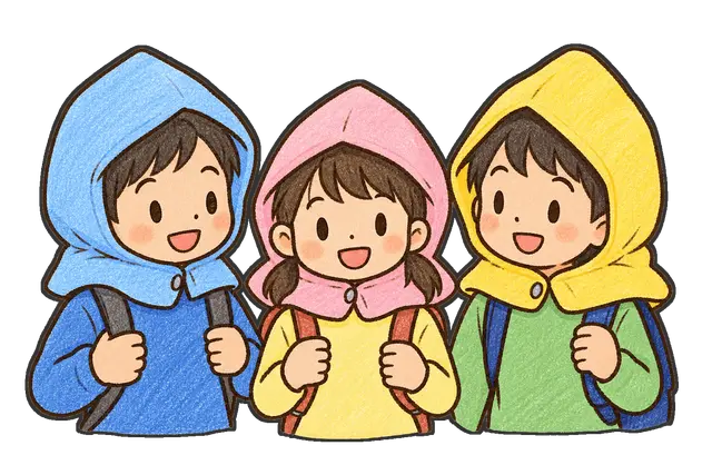 避難訓練の集合の枠付き版