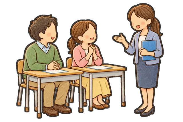 保護者会の教室の枠付き版