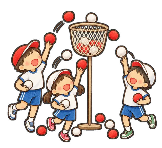 運動会の綱引きの枠付き版