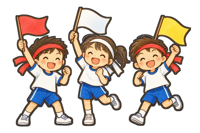 運動会の応援団の枠付き版