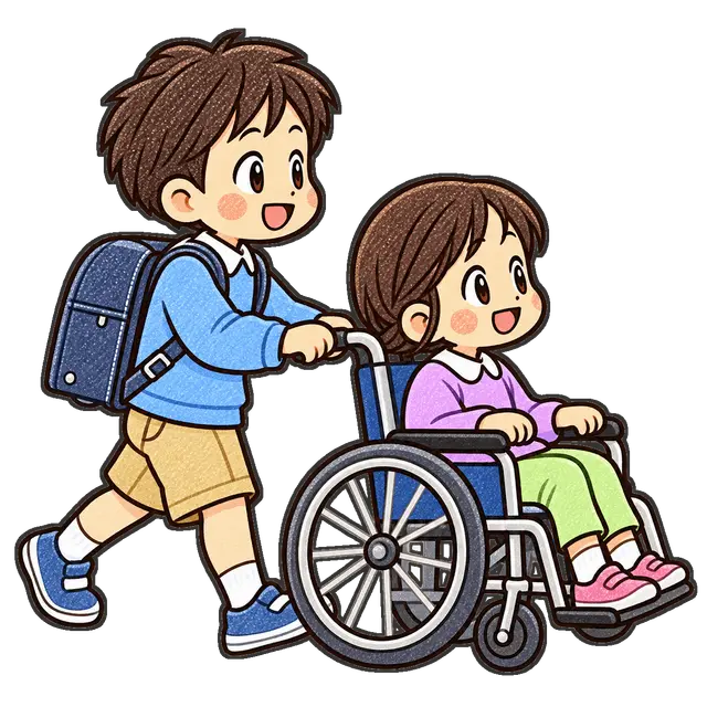 車いす体験の枠付き版