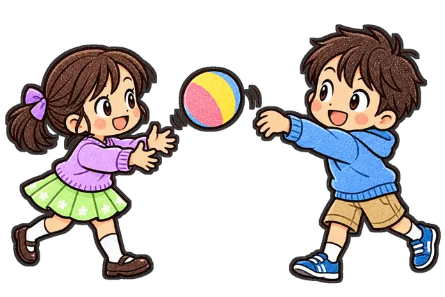 ボール遊びの枠付き版