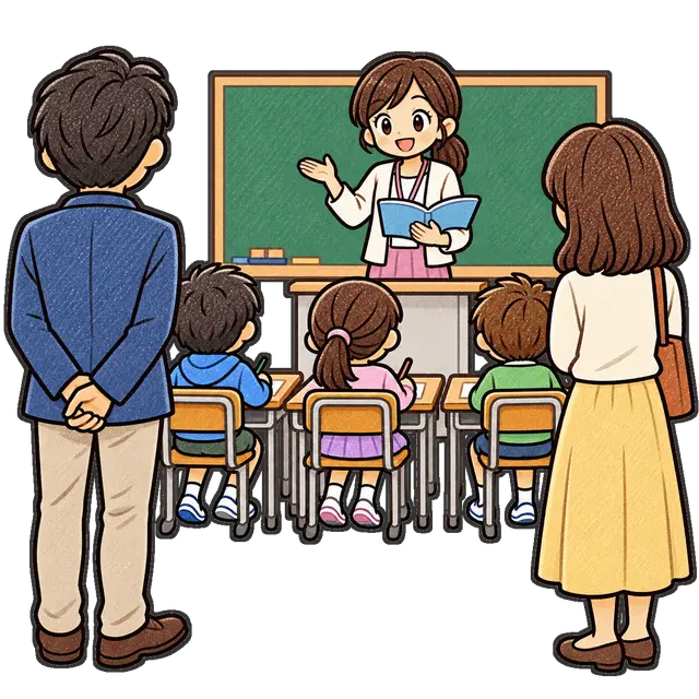 授業参観の枠付き版