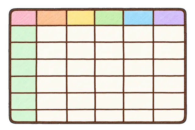 時間割カードの枠付き版