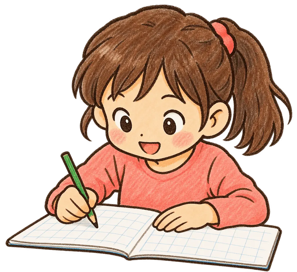 水彩のひらがな。学校だより向けフリー素材