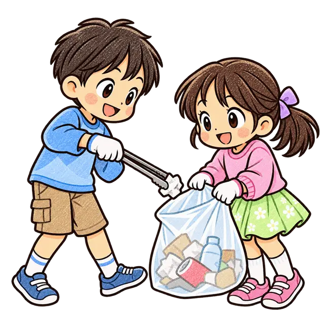 地域清掃の挿絵
