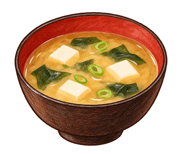 水彩のみそ汁