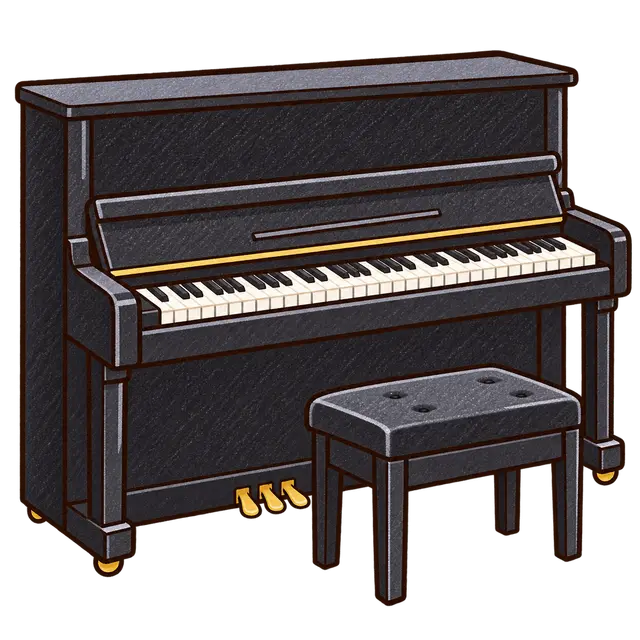 音楽室のピアノの挿絵