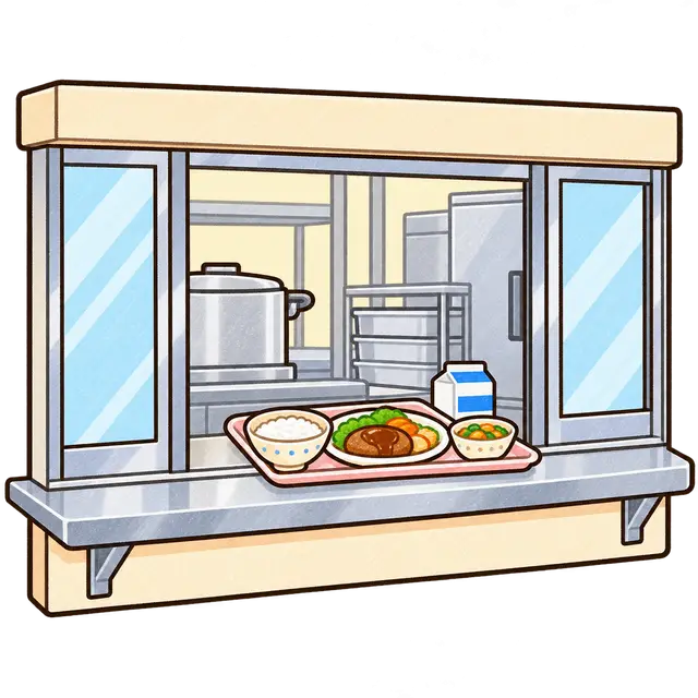 給食配膳室の挿絵