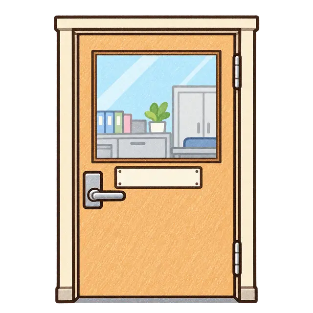 職員室前の挿絵