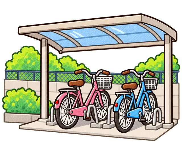 自転車置き場の挿絵