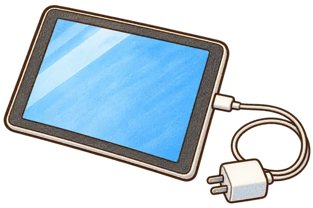水彩のタブレット充電器